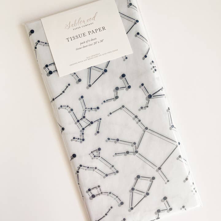 Sablewood Paper Company - Wholesale Tissue Paper - Constellations Tissue Paper – Pack of 61