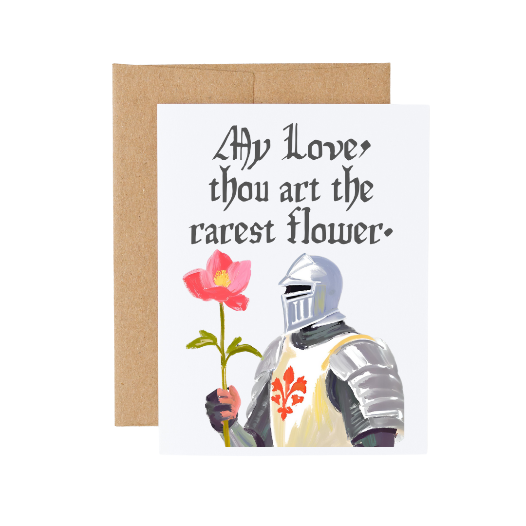 Cryptic Paper Co. - Wholesale Anniversary Card - Romantic Medieval Knight Love Anniversary Card 0