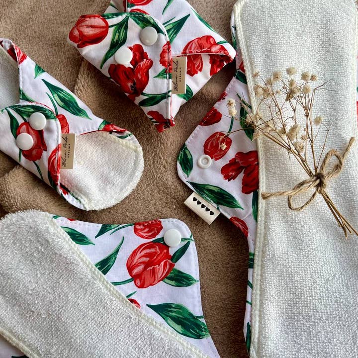 Bloom Pads - Wholesale Period Underwear - Women's - 4 Pack Organic Cloth Pads, Starter Pack, Sanitary pad set2