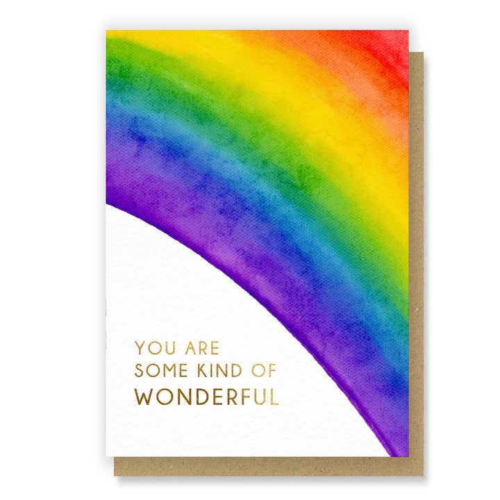 Maravillosa - Maravillosa Tarjeta de Felicitación Acuarela Arcoíris para venta al por mayor de Citrus Bunn