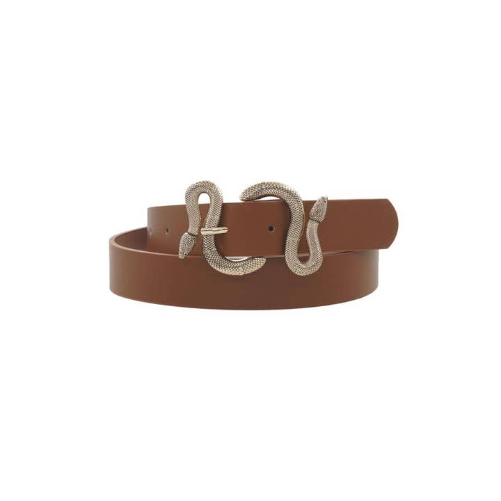anbfashion - Wholesale Belt - Women's - ANTIQUE GOLD TEXTURED SNAKE WRAP BUCKLE BELT 330