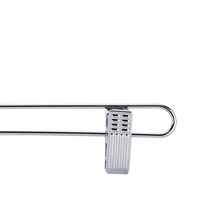 Store Supply Warehouse - Wholesale Clothes Hangers - 12" Chrome Metal Skirt And Pants Hanger 5