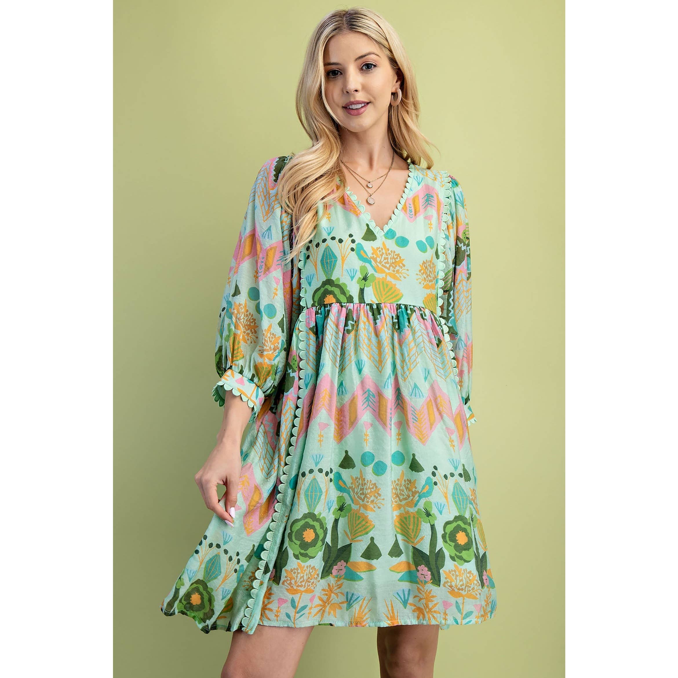STYLE USA - Wholesale Dress - Women's - Printed Dress0