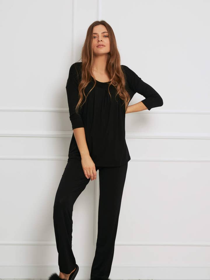 Long Casual Viscose Pajamas / Lounge Set H30 for wholesale by Oh!Zuza night&day
