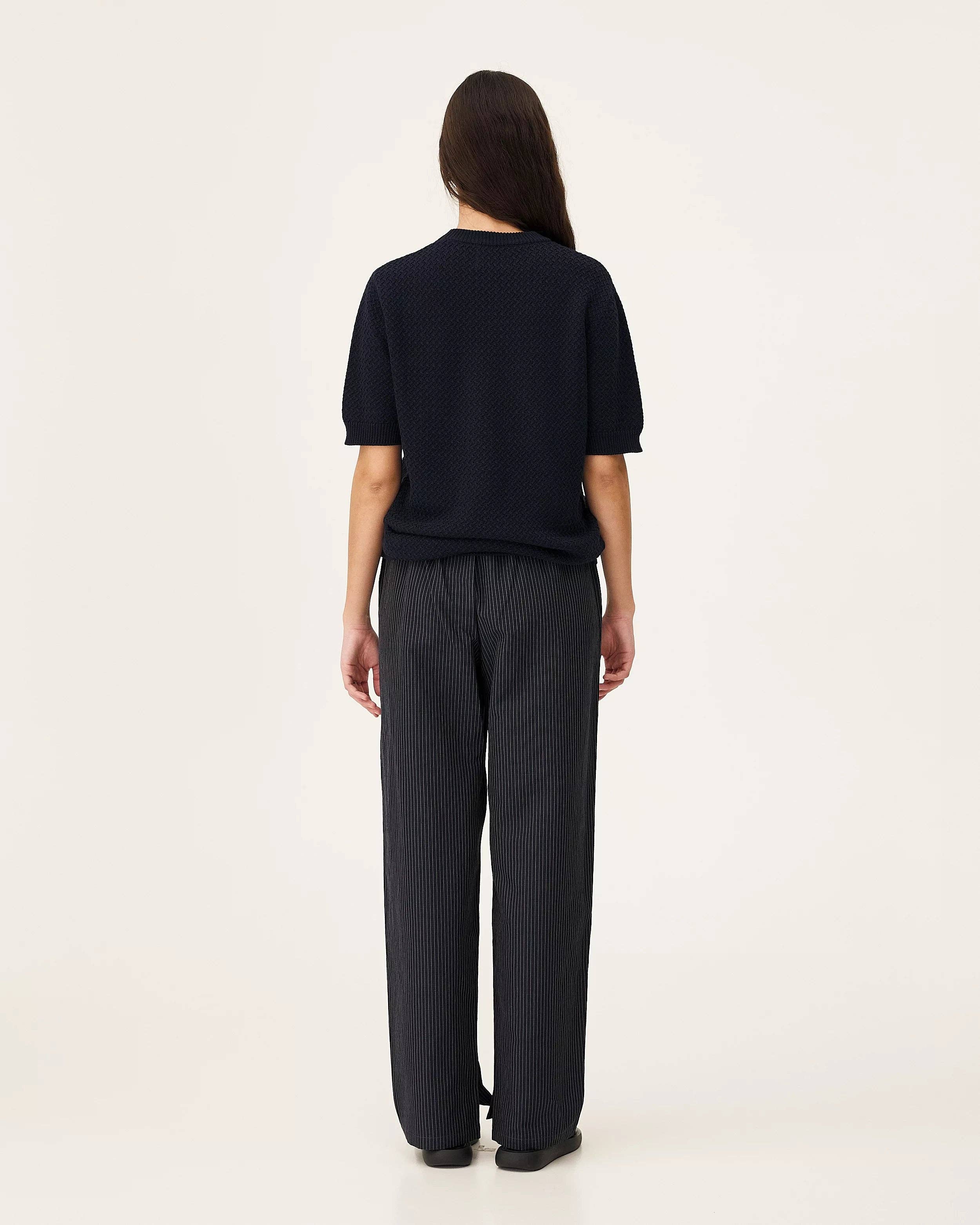 NOYOCO - Wholesale Pants - Women's - Helio midnight stripes pants7