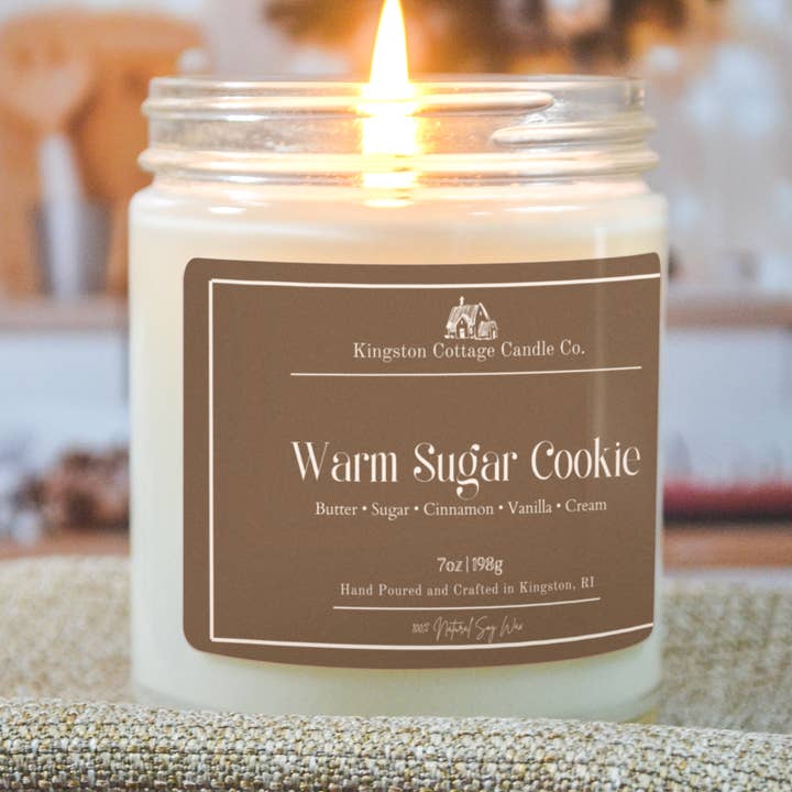 Warm Sugar Cookie Candle for wholesale by Kingston Cottage Candle Co.