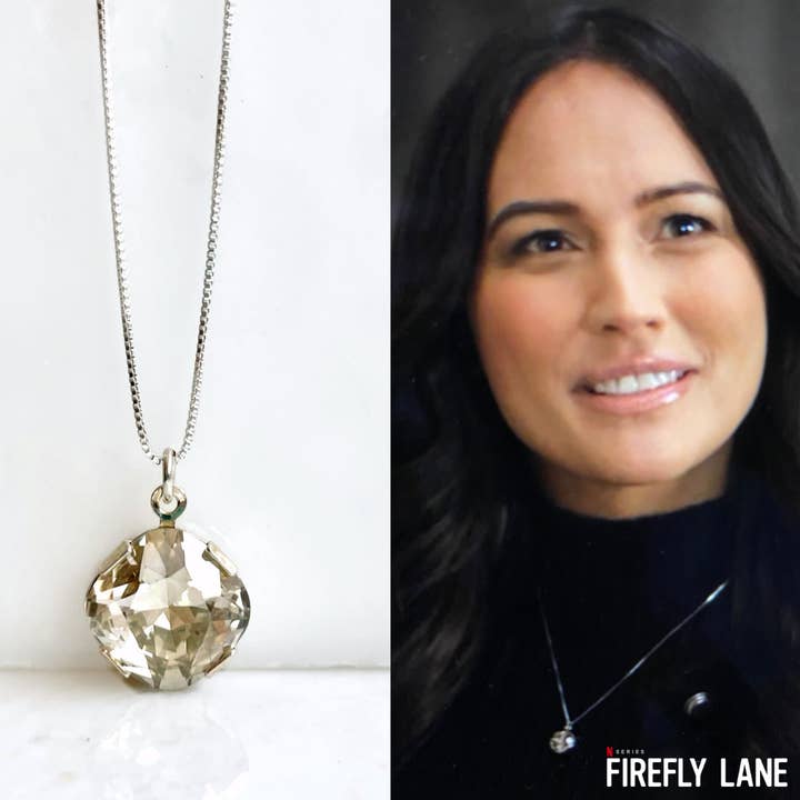 Collier carré en cristal Silver Shade pour la vente par Love Your Bling®