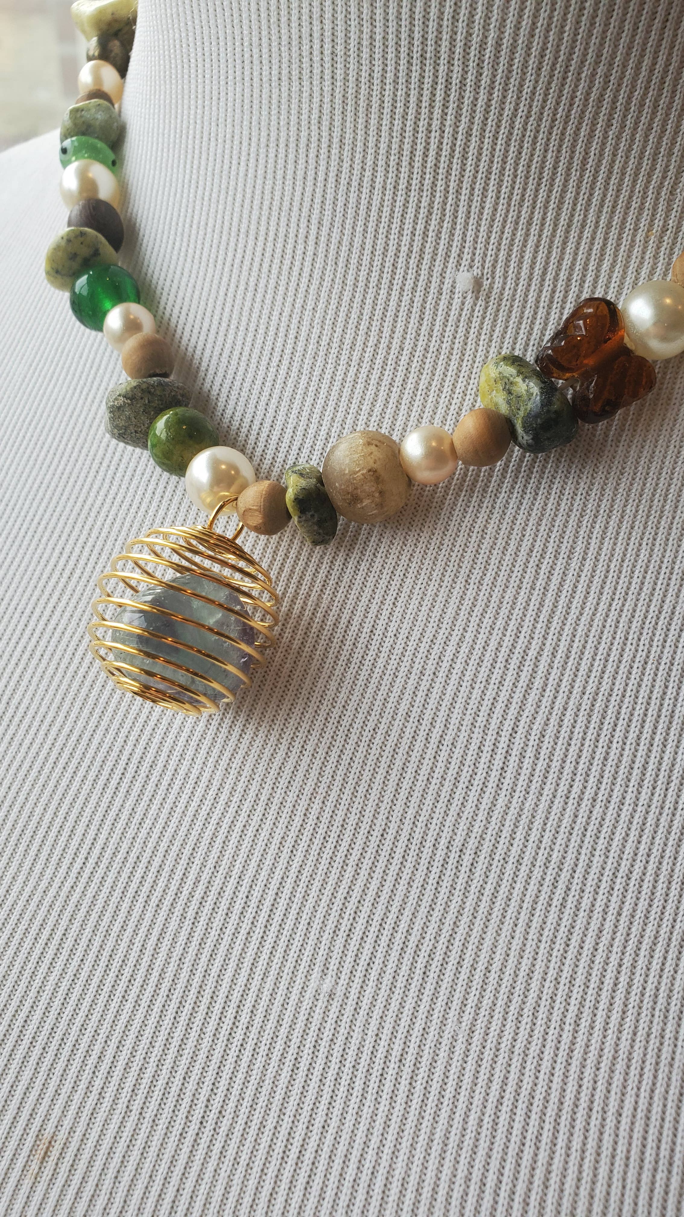 Skullduggery Studios - Wholesale Pendant/Charm Necklace - Beaded Necklace with Crystal Pendant5