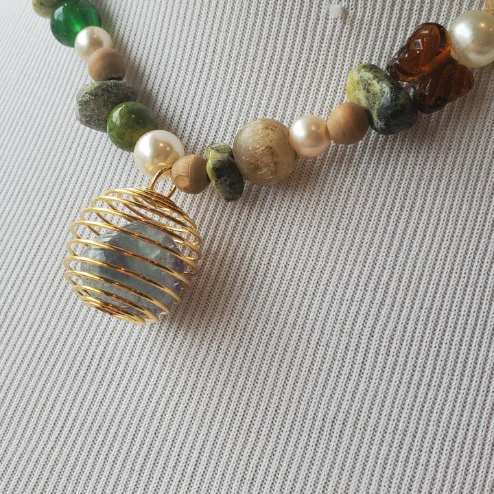 Skullduggery Studios - Wholesale Pendant/Charm Necklace - Beaded Necklace with Crystal Pendant5