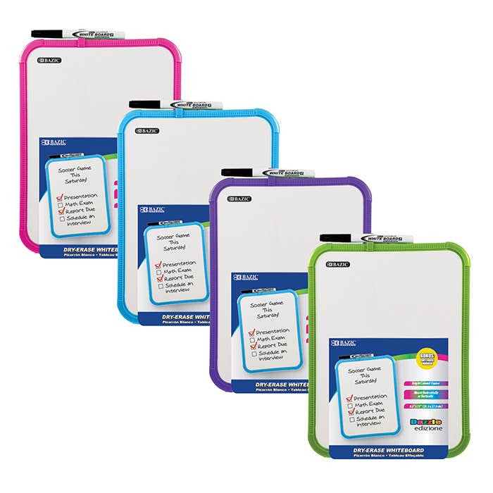 8.5" X 11" Dry Erase Board w/ Marker- Assorted Color and other Purchase wholesale whiteboard. Free returns & net 60 terms on Faire trending on Faire.