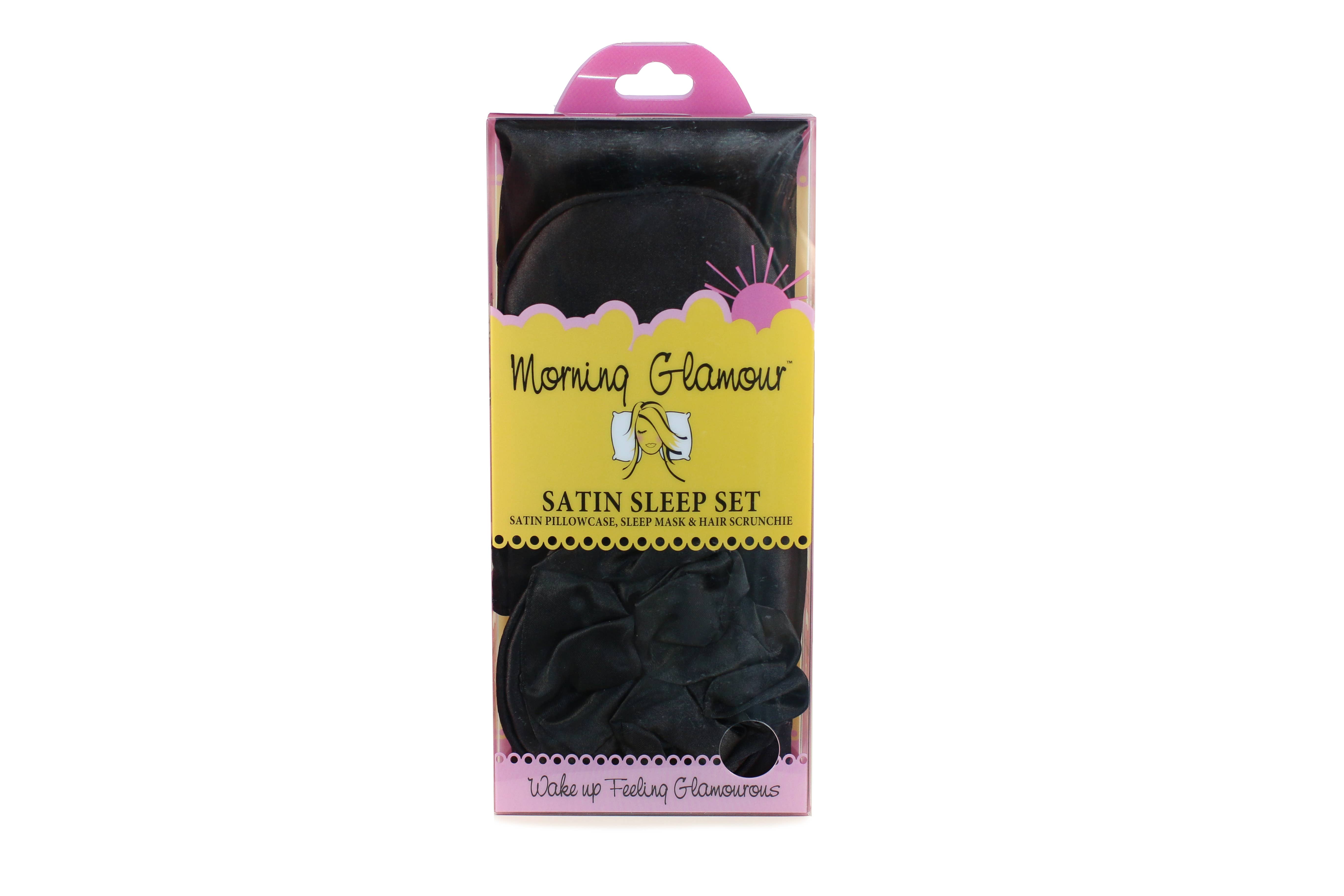 Morning Glamour - Vente Taies/housses d'oreiller - Set de sommeil satin 3-en-1 : taie d’oreiller, masque pour les yeux et chouchou5