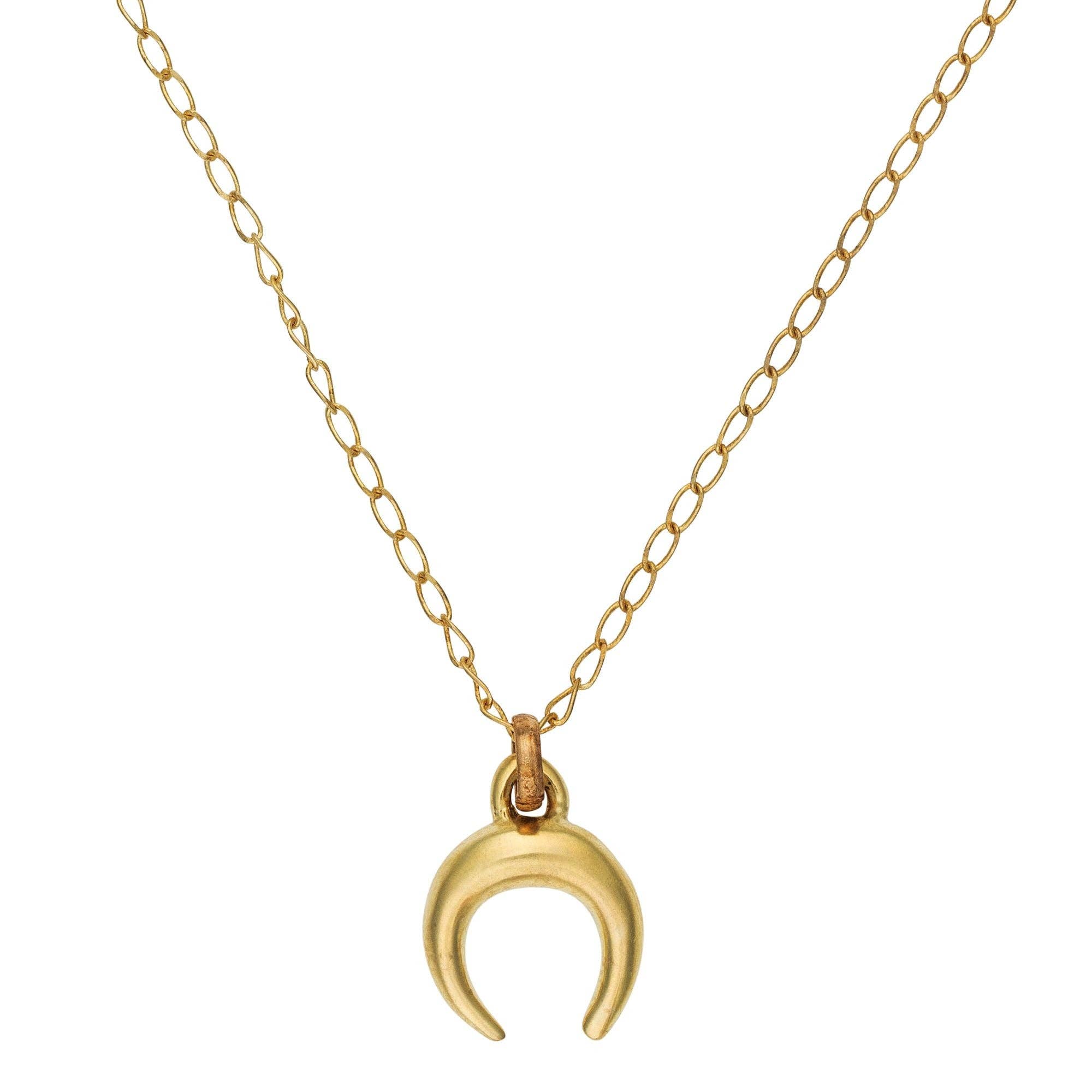 Gloria Mago - Wholesale Link & Chain Necklace - Gold moon pendant chain choker 40cm1