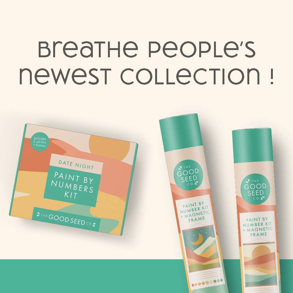 Breathe People - Wholesale DIY Craft Kit - The Good Seed | Minimalist Paint-by-Number Kit - Flowers1