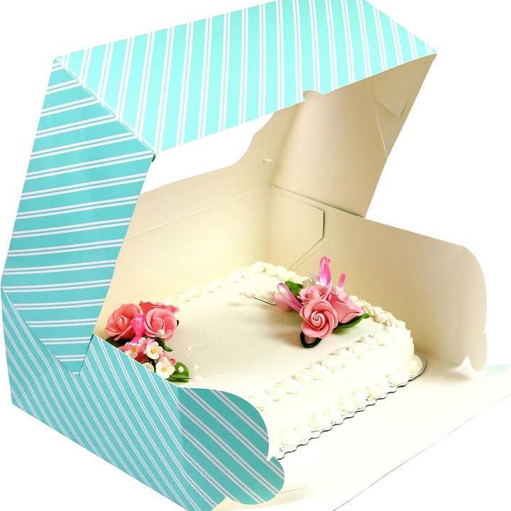 Global Sugar Art - Wholesale Cake Decorating Kit - Global Sugar Art Quarter Sheet Cake & Cupcake Box with Window and Cupcake Insert, Auto-Popup, 14 x 10 x 4 Inches, 5 Count18