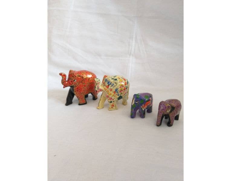 Wanderlust Global – Engroshandel Pyntefigur – Papmaché elefanter 2,5 cm1