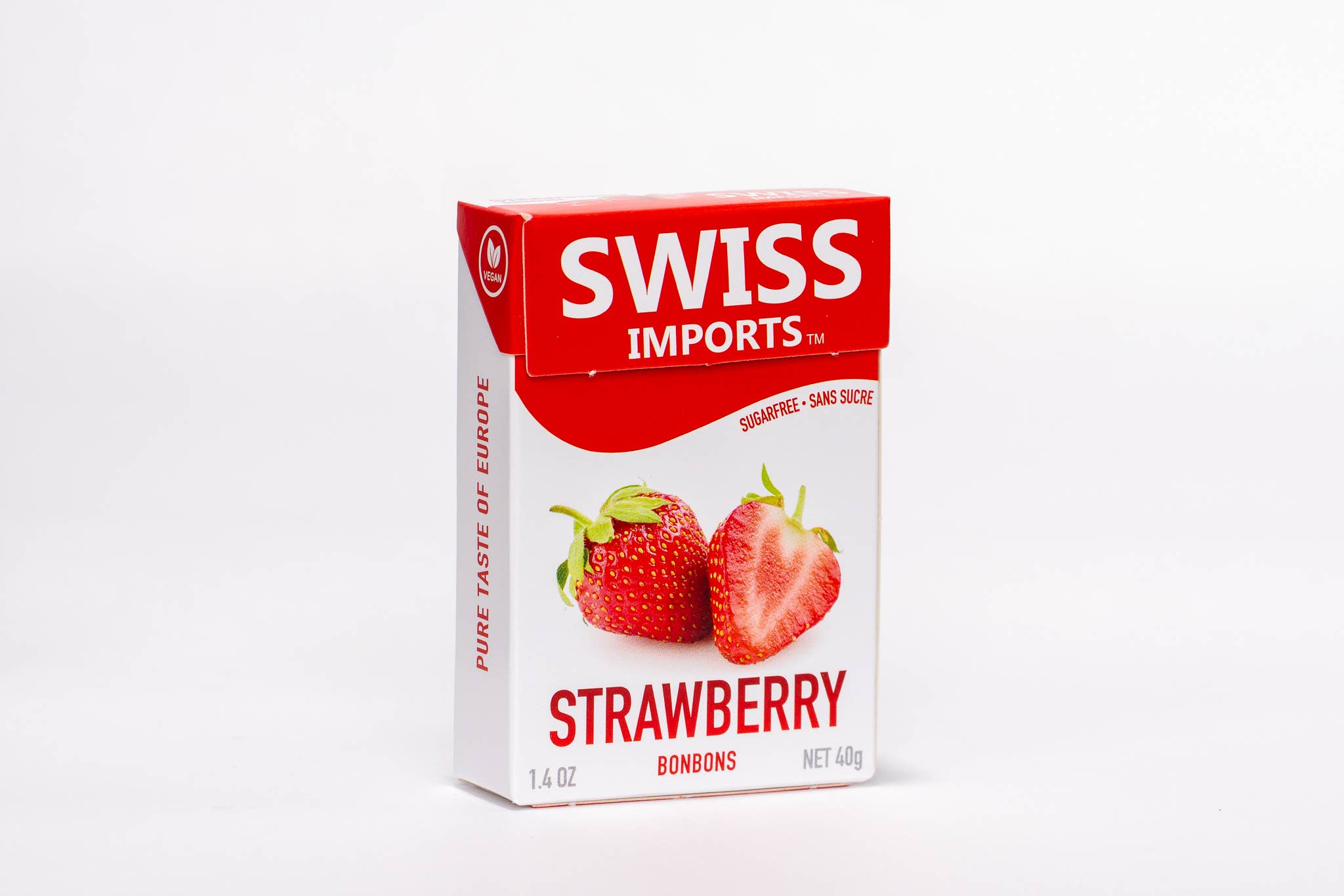 SWISS IMPORTS - Wholesale Hard Candy - Swiss Imports Bonbons Sugar Free Strawberry Candy 40g