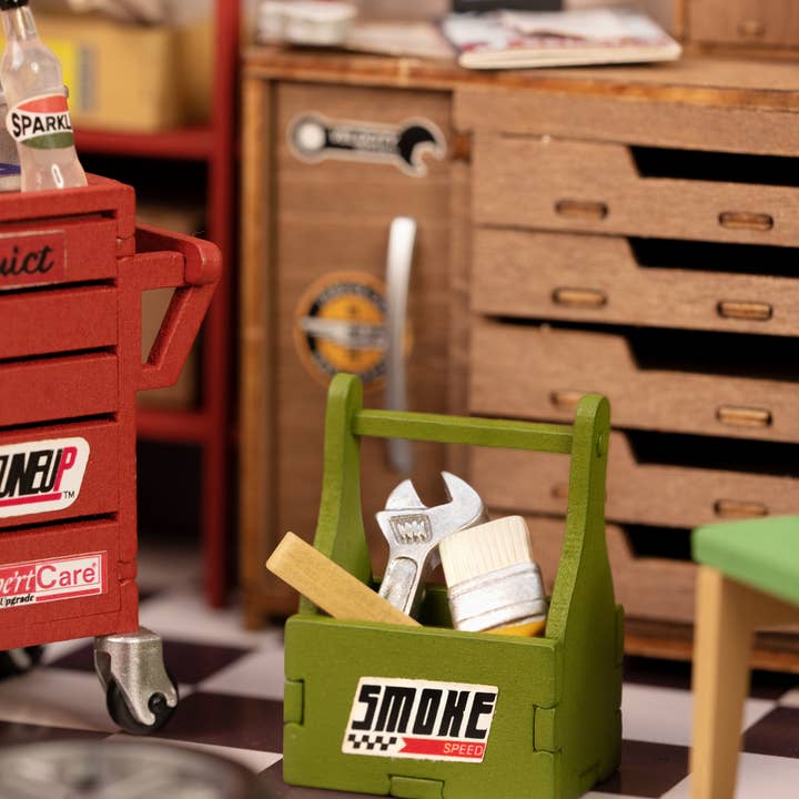 Hands Craft - Wholesale DIY Craft Kit - DIY Miniature House Kit: Garage Workshop5