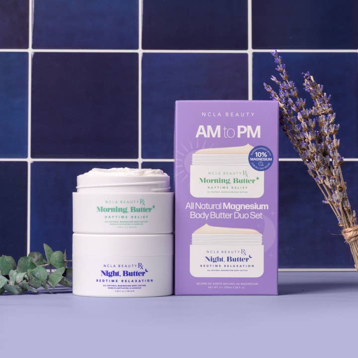 AM to PM Magnesium Body Butter Set for wholesale by NCLA Beauty