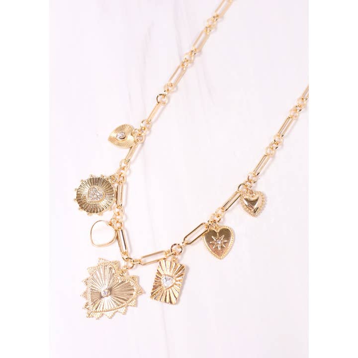 Caroline Hill - Wholesale Pendant/Charm Necklace - Nobles Charm Necklace GOLD