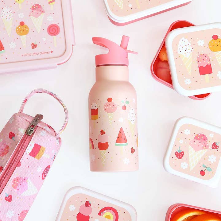 A Little Lovely Company - Wholesale Water Bottle - Kids stainless steel drink/ water bottle: Ice-cream6