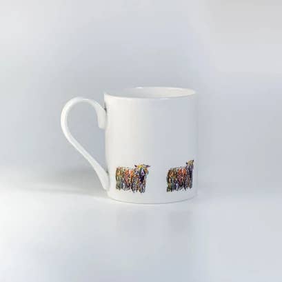 Rainbow Longwool Schapenbeker, klein (handel) voor wholesale door Jane Haigh Country Art