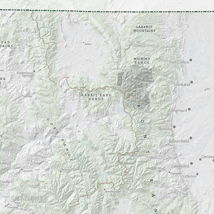 North Fork Mapping - Wholesale Map - Colorado Mountain Ranges Map1
