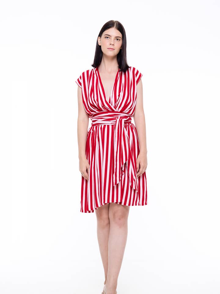 The Point Dress Short - Whippy Pink & Red for wholesale by State of Georgia