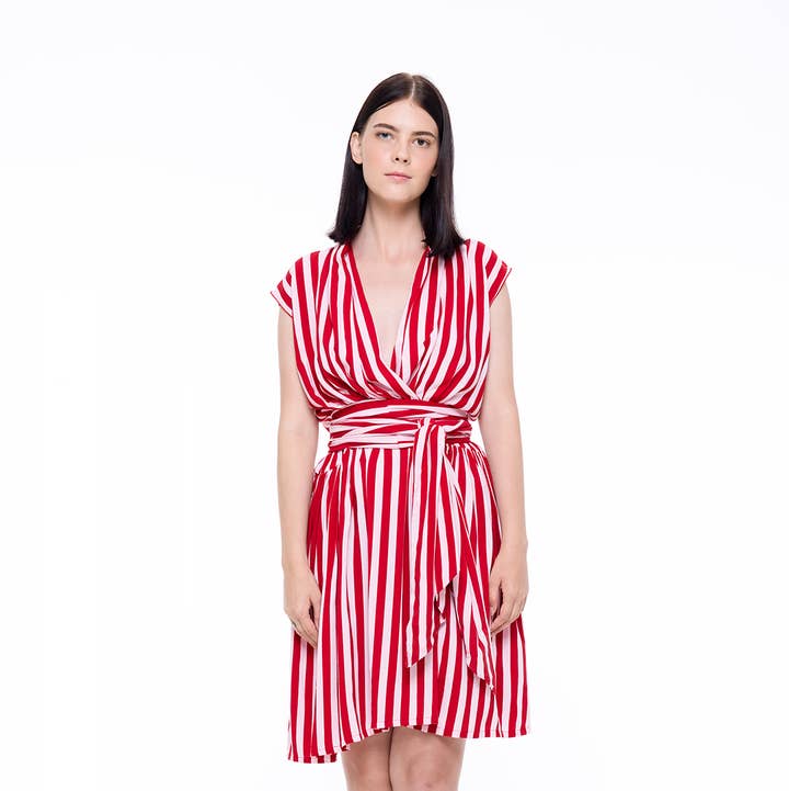 The Point Dress Short - Whippy Pink & Red for wholesale by State of Georgia