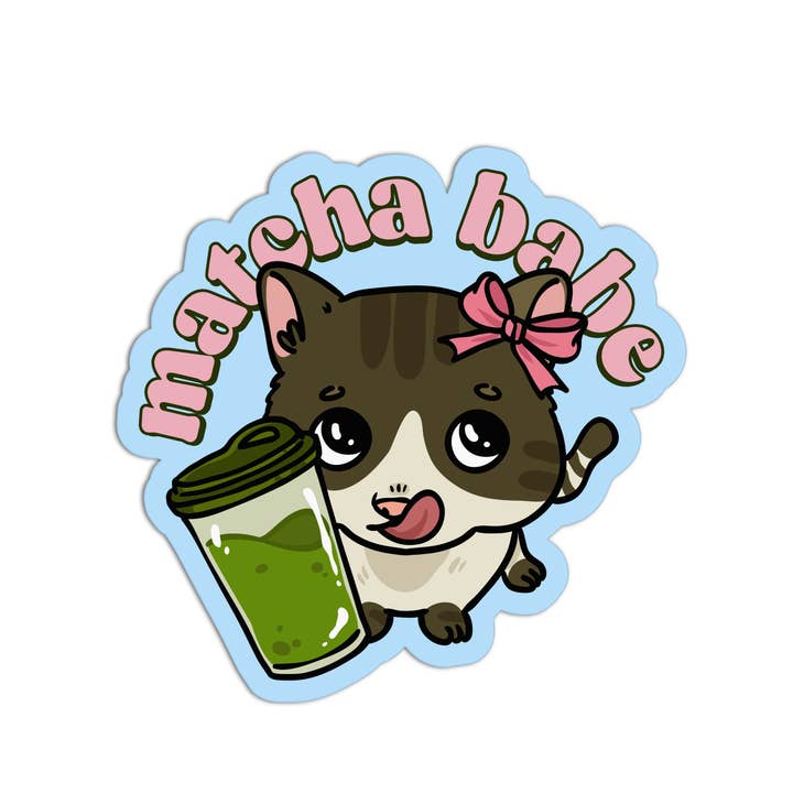 Girls Printing House - Wholesale Sticker - MATCHA BABE Matcha Textured Stickers