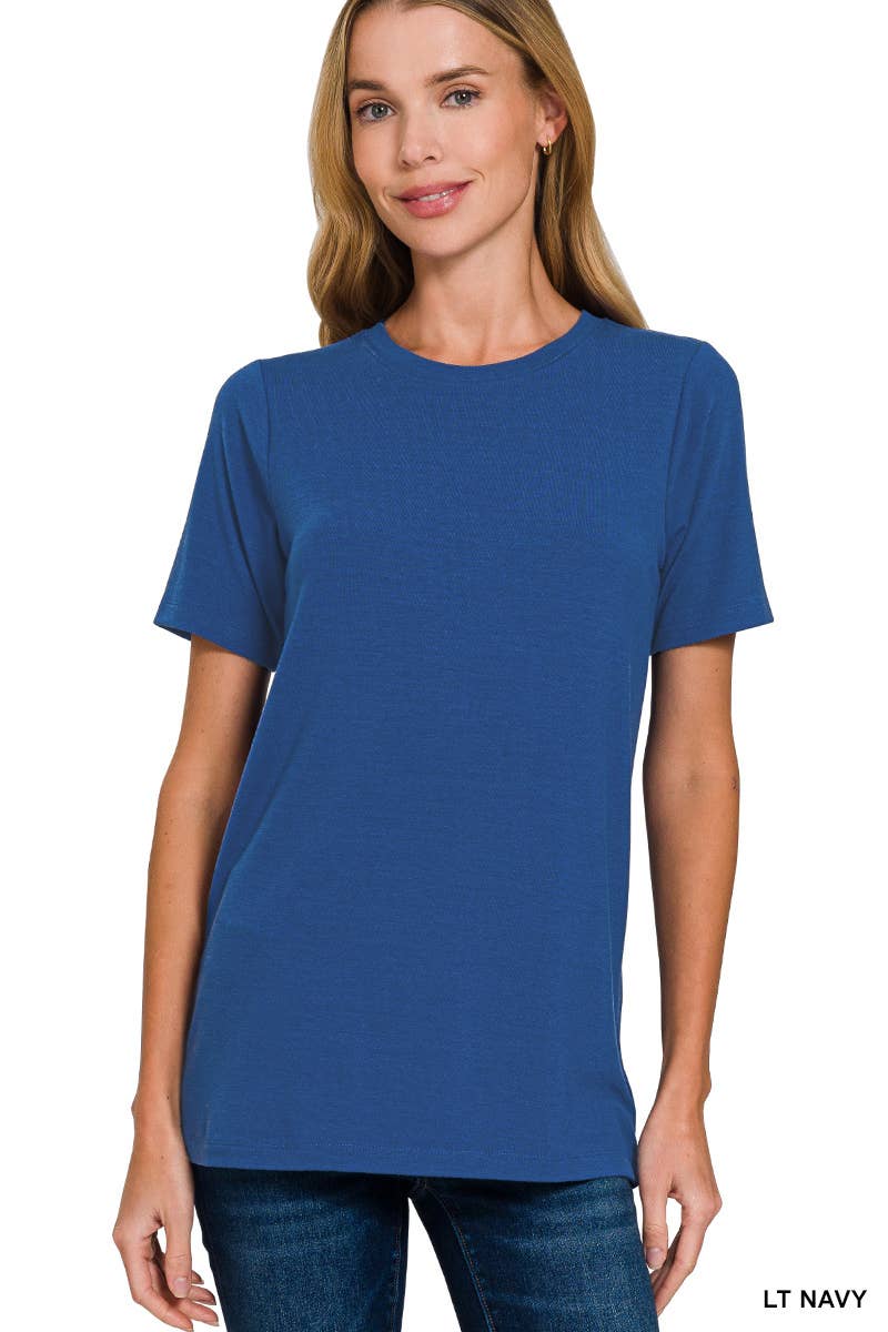 NEGRO-87083 .._ Camiseta de Manga Corta de Rayón de venta al por mayor en Faire7