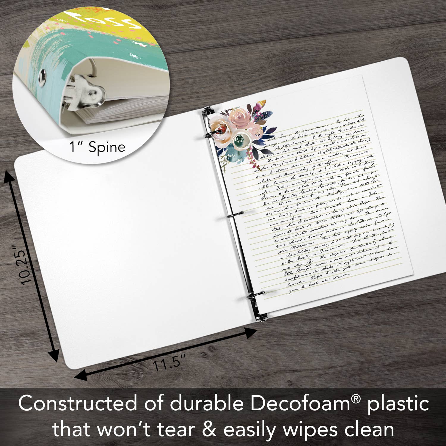 Conimar Promotions - Wholesale Binder - "Inspirational" 4pk Asst. Deco-Soft 3-Ring 1'" Binders5