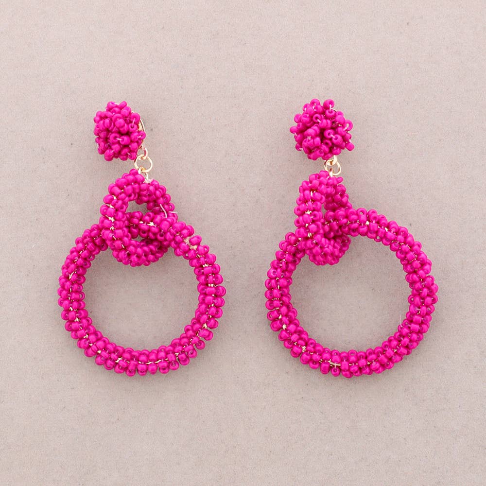 Sonata - Wholesale Dangle Earrings - Triple Ring Bead Earrings4