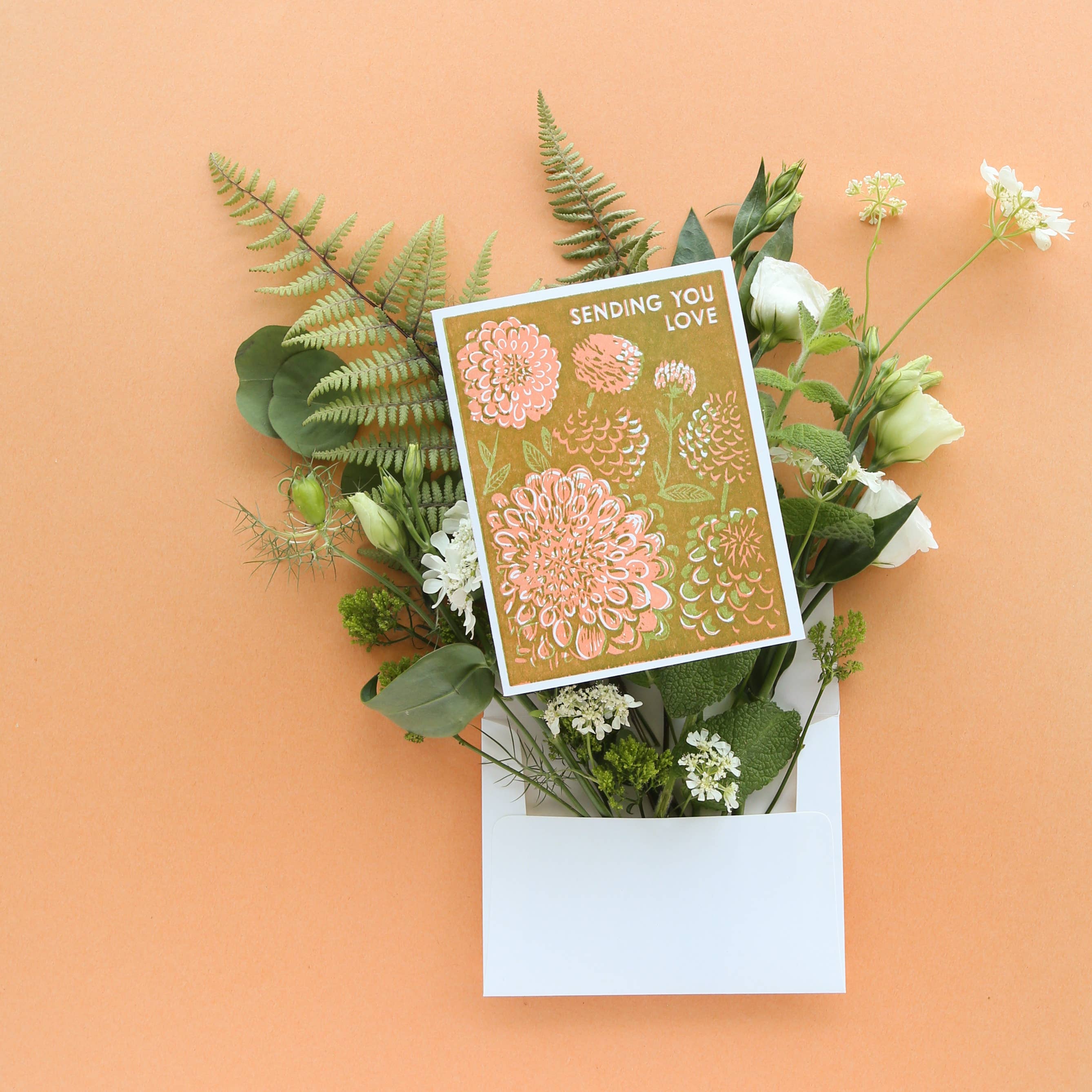 Heartell Press – Großhandel Freundschaftskarten – Sending Love (Dahlias) Freundschaftskarte2