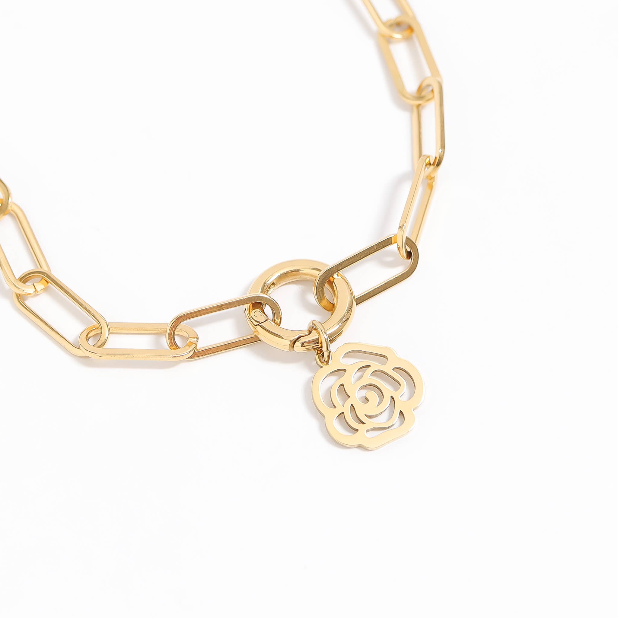 WJW – Engroshandel Spænde – 18K guld PVD mini cirkel karabinhage charm holder lås5