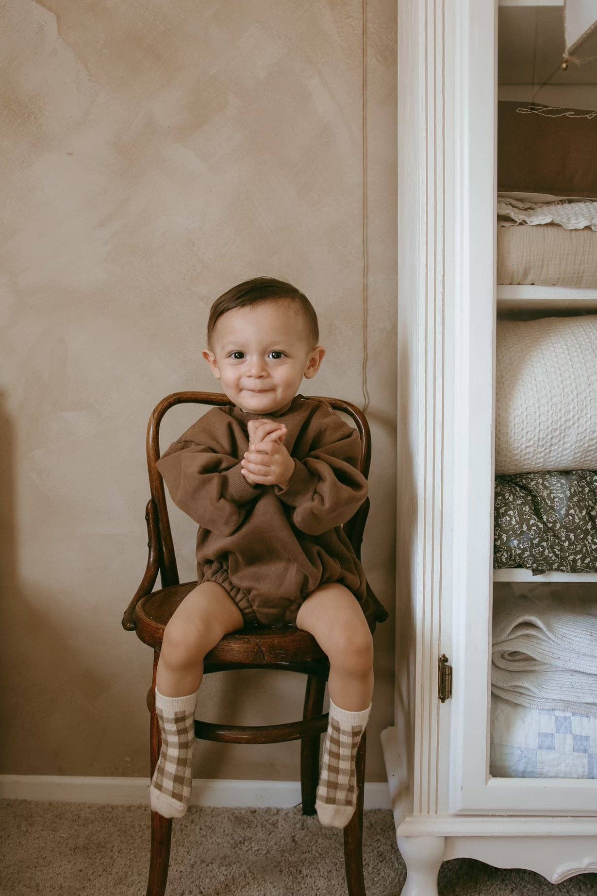 Aziel & Luca - Wholesale Rompertje - Baby - Sweatshirt bubble romper met fleece voering3