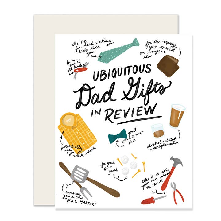 *SALE* | Dad Gifts in Review | Cute Father's Day Card for wholesale by Slightly Stationery