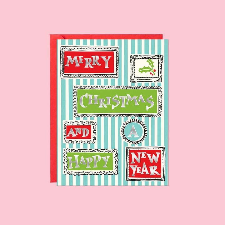 Lucky Goods Paper - Wholesale Christmas Card - Merry Christmas & Happy New Year – Foil Christmas Card1
