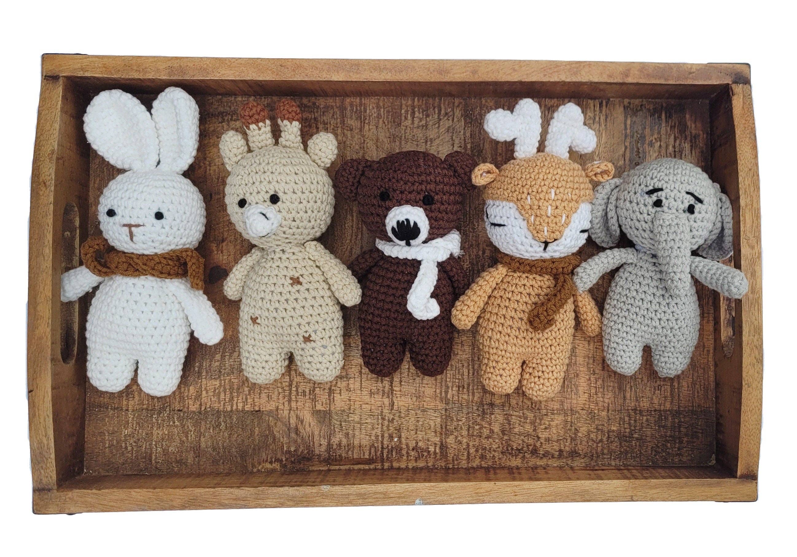 OLIVE & CRADLE – Engroshandel Plyslegetøj - Børn og baby – Mini hæklede dyr1