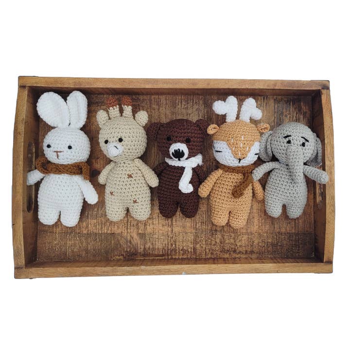 OLIVE & CRADLE – Engroshandel Plyslegetøj - Børn og baby – Mini hæklede dyr1