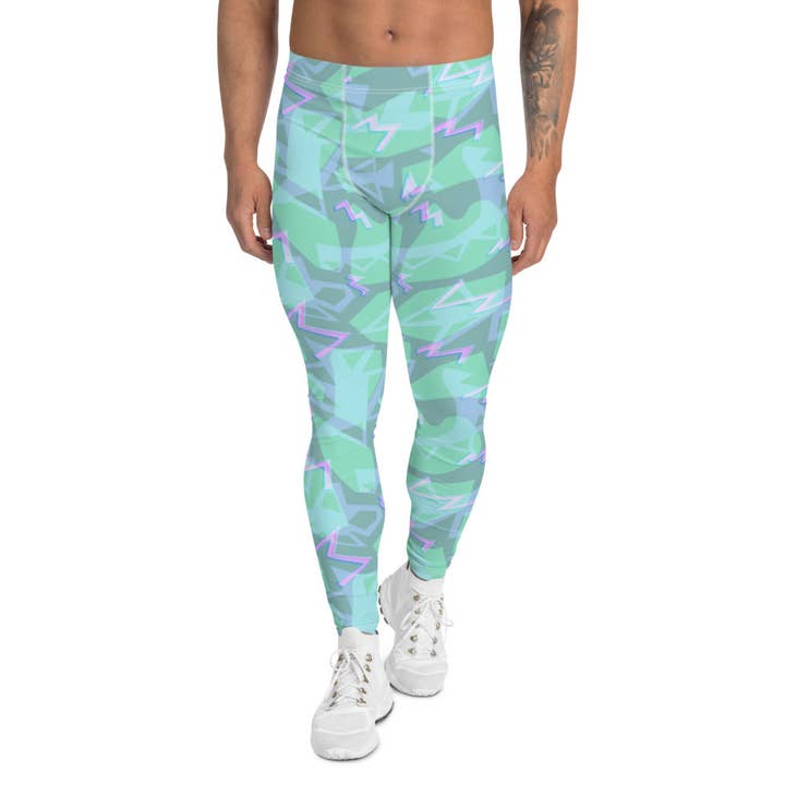 Patterned Men's Leggings | Memphis Camouflage for wholesale by BillingtonPix
