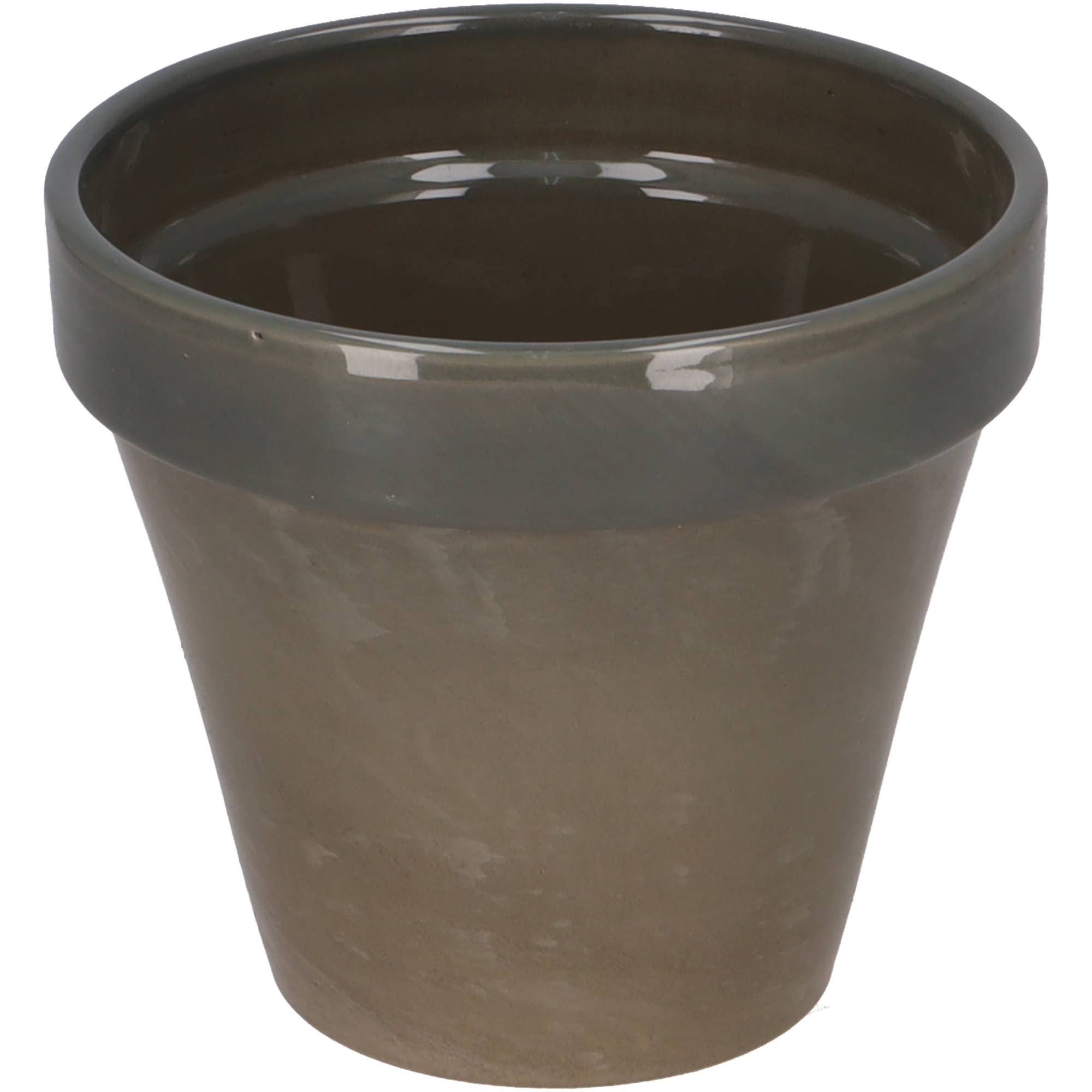 Vosteen – Engroshandel Plantekrukke – Jakob keramikpotte D14cm H12cm med hul og underkop0