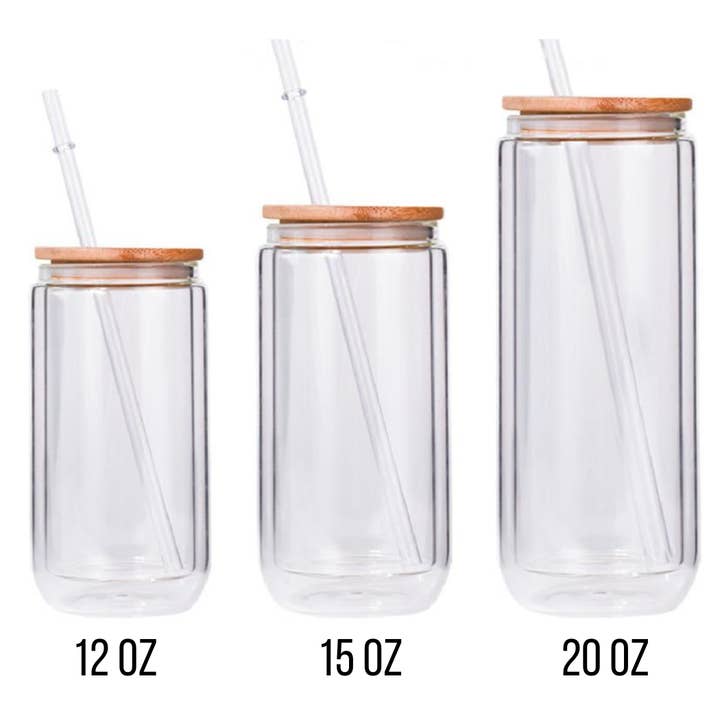 Sublimation Kings of Florida - Wholesale Drinking Glass/Cup - Sublimation Glass Snow Globe Tumblers- 12, 15 and 20 ounce 1