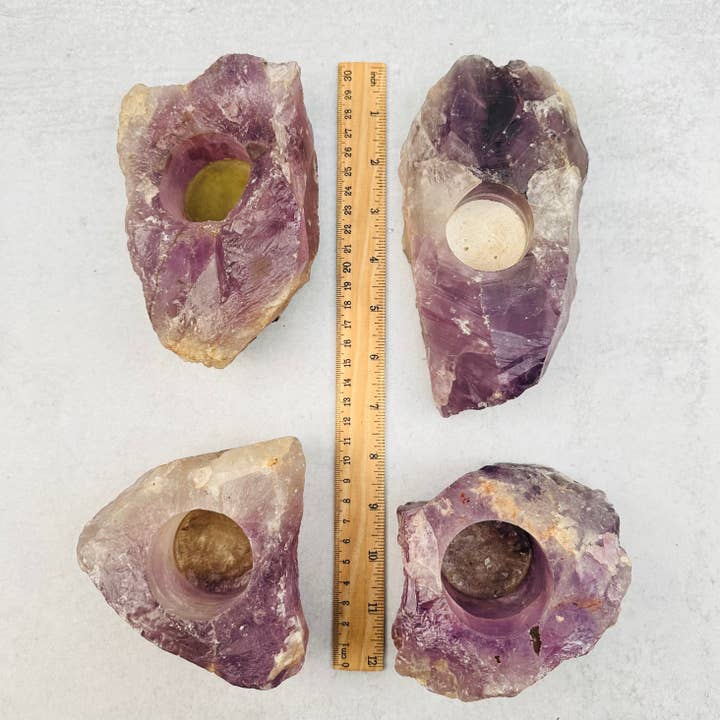 Rock Paradise - Wholesale Candle Holder - Rough Amethyst Crystal Candle Holder6