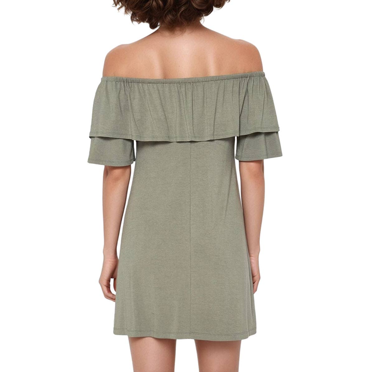 Robin K - Wholesale Dress - Women's - Women's Basic Off Shoulder Midi Dress9