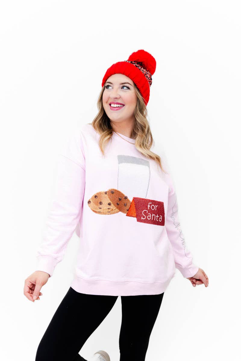 Whiskey Darling - Wholesale Graphic Sweatshirt - Women's - Dear Santa Sparkle Sweatshirt5