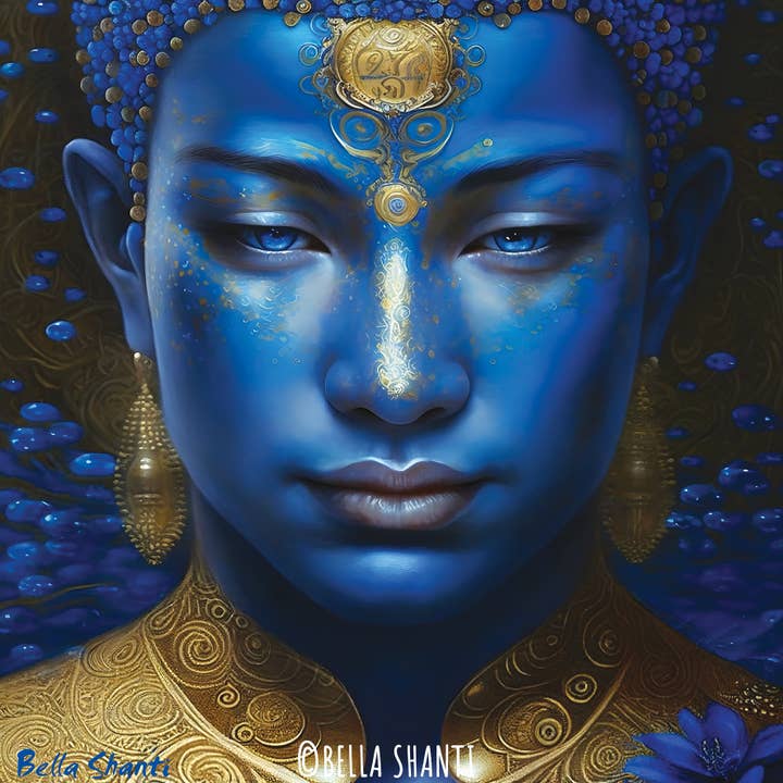 Lienzo decorativo "La sonrisa sanadora del Buda de la Medicina" para venta al por mayor de Bella's Miracle Shop