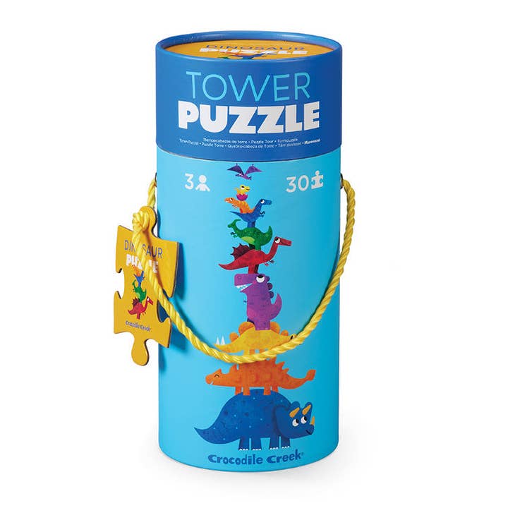 Crocodile Creek Inc. - Wholesale Puzzle - Kids - 30-Piece Tower Puzzle - Dinosaur