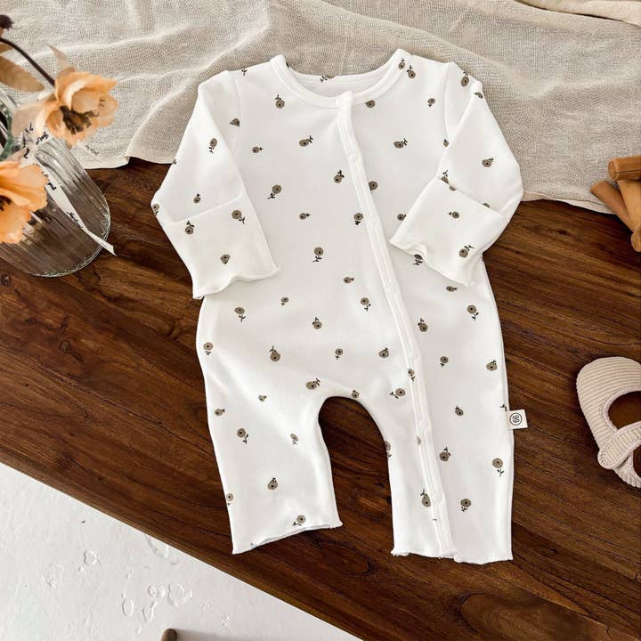 Arrivée d'automne et de printemps Combinaisons décontractées à manches longues à motif floral pour bébés filles pour la vente par MyKids-USA®