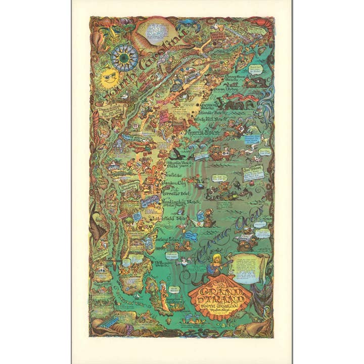 Historisk Kort - The Grand Strand : SC. Af Jak Smyrl 1972 for engroshandel hos Historic Pictoric