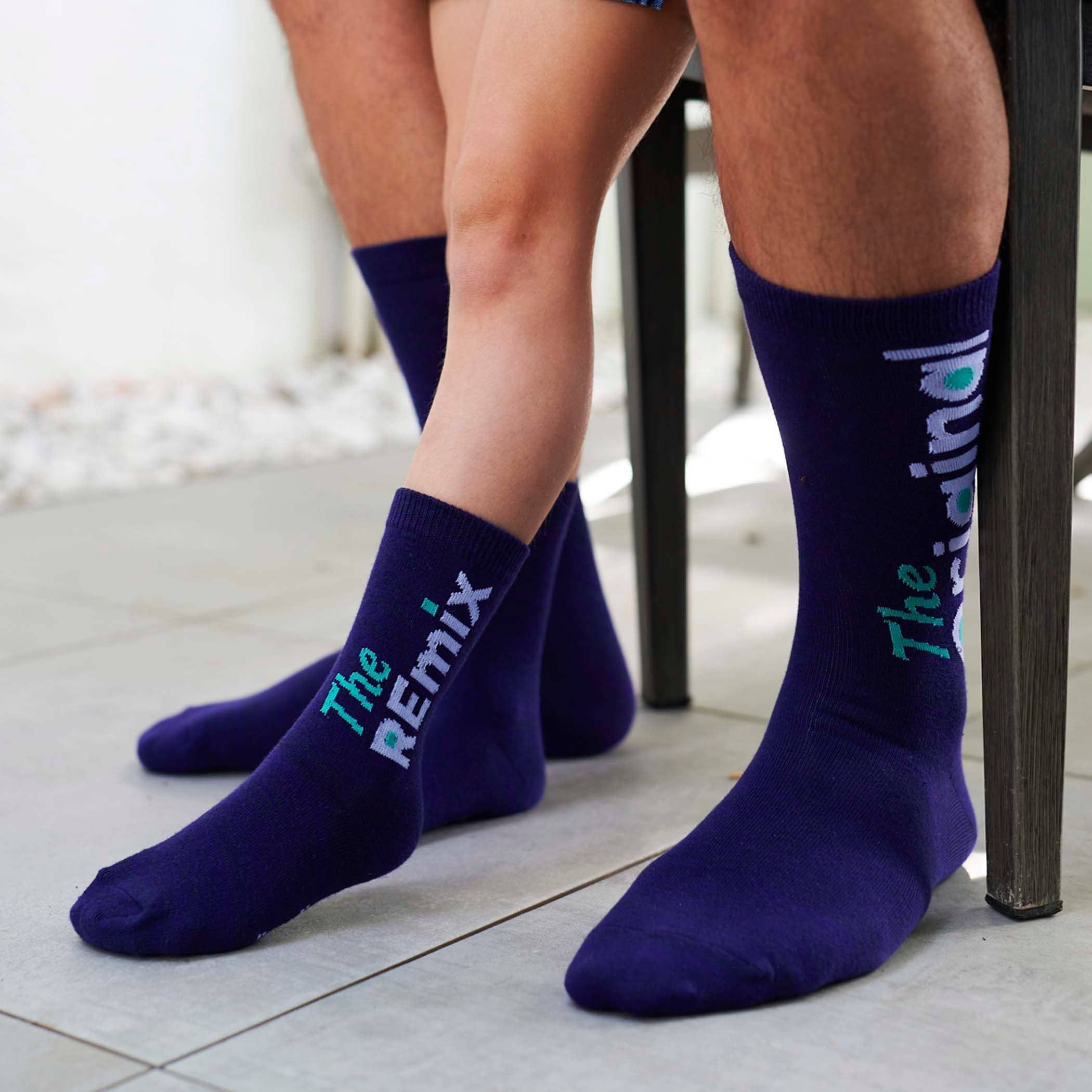 Boogie Toes - Wholesale Socks - Unisex - 2-pair Sidekicks Original Remix - Daddy & Me Socks Set1